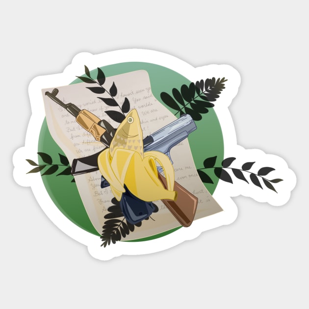 Banana Fish v2 Sticker by Baly0110